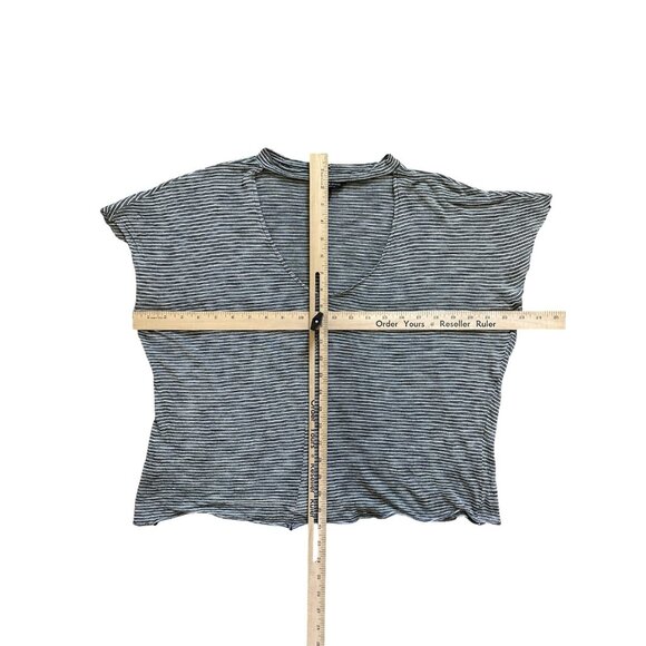 Lucky Brand Shirt Womens Small Striped Cutout Keyhole Lightweight Casual Top - Picture 5 of 5